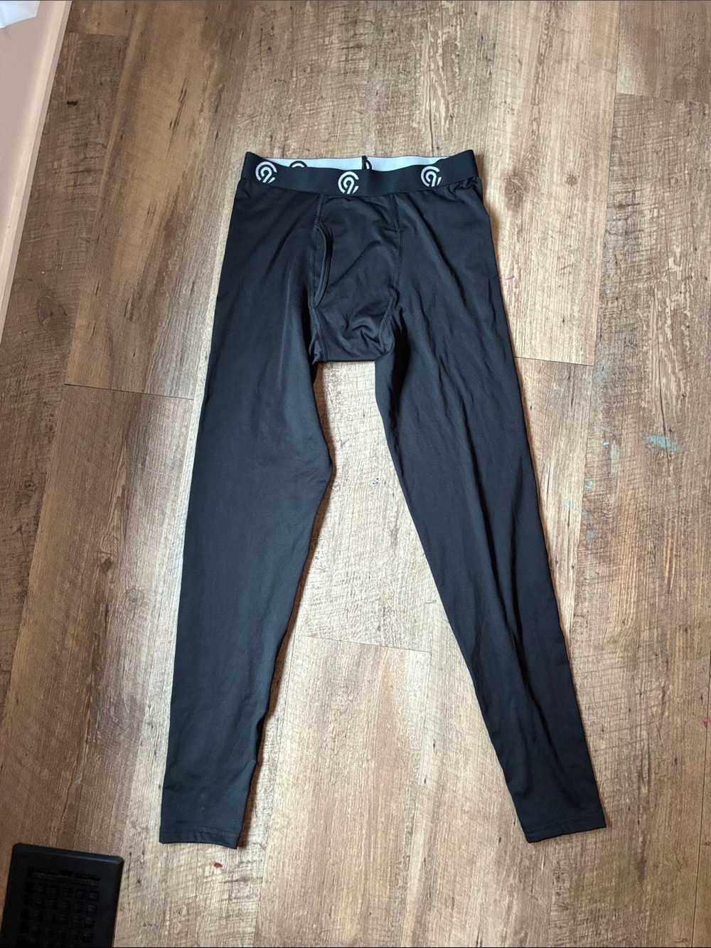 Black Compression/Long Johns base-layer with Logo Waistband